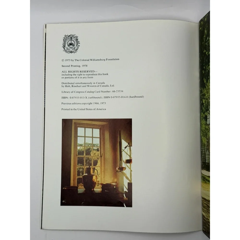 A Window on Williamsburg Revised Edition 1978 Colonial Virginia Photography Book
